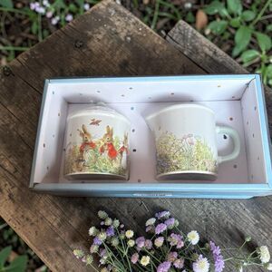Peter Rabbit Creamer and Sugar Set Easter Bunny Ceramic Beatrix Potter NEW
